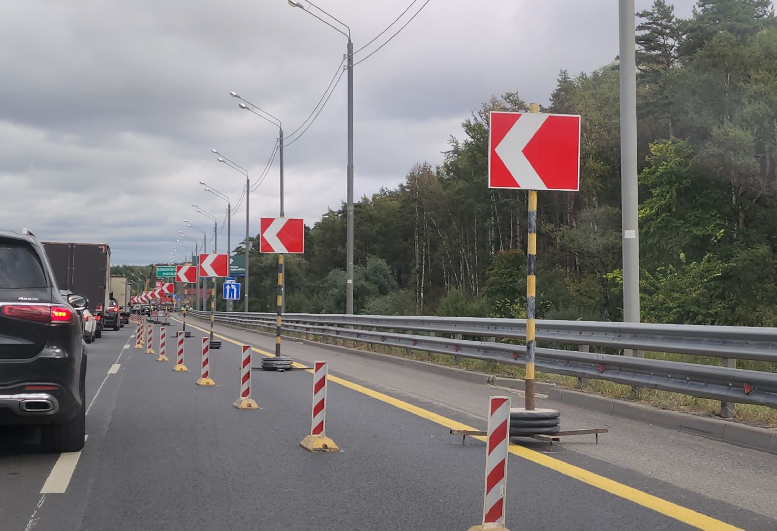 красногорск, балтия, новая рига, ремонт , ограничение движения,