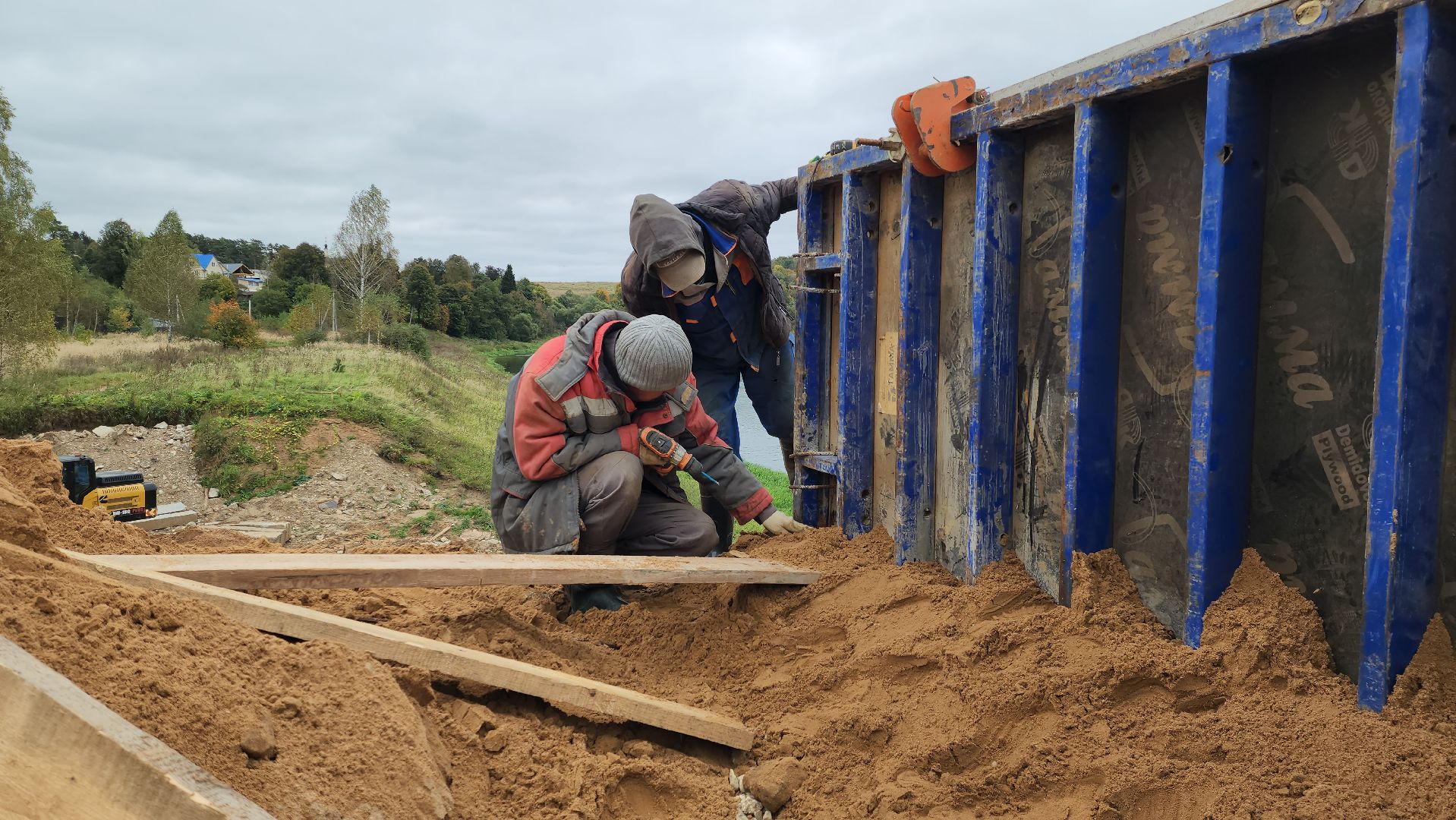 руза, поречье, ремонт моста, дороги,