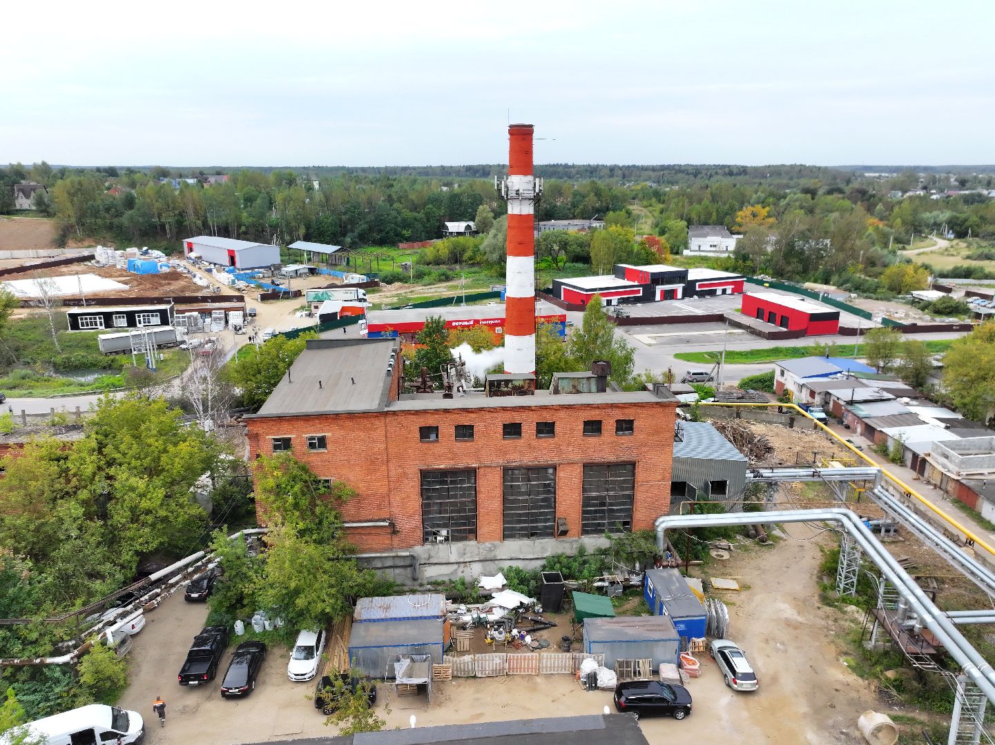 видео с коптера, котельная в солнечногорске,