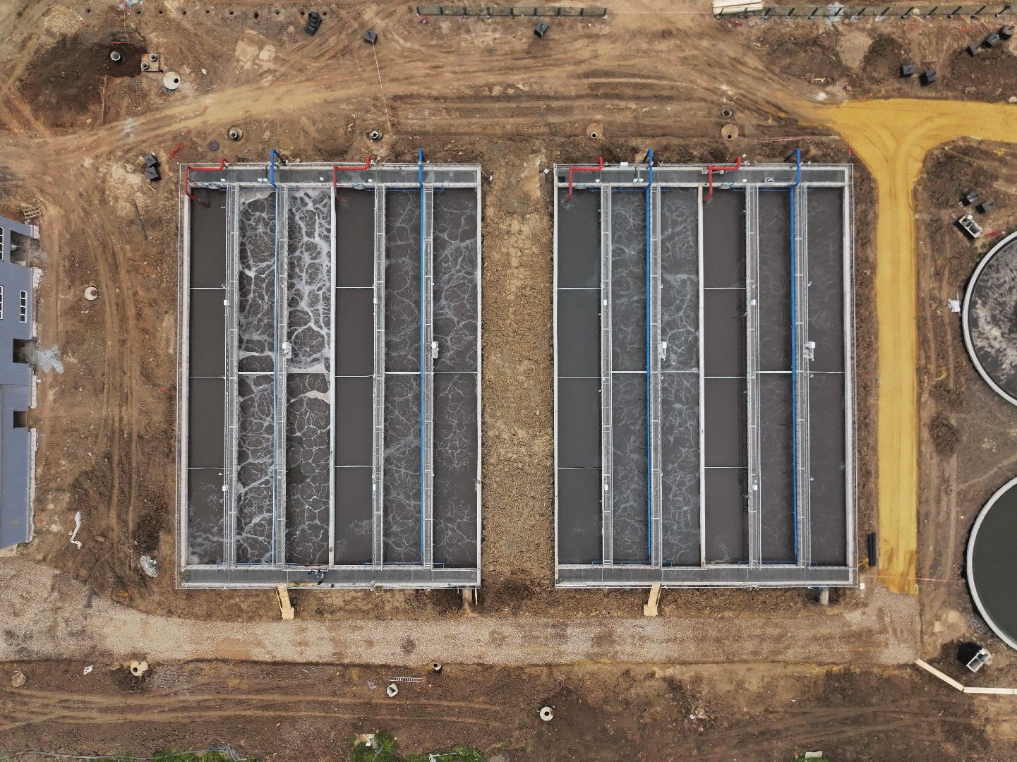 видео с коптера, очистные в солнечногорске,