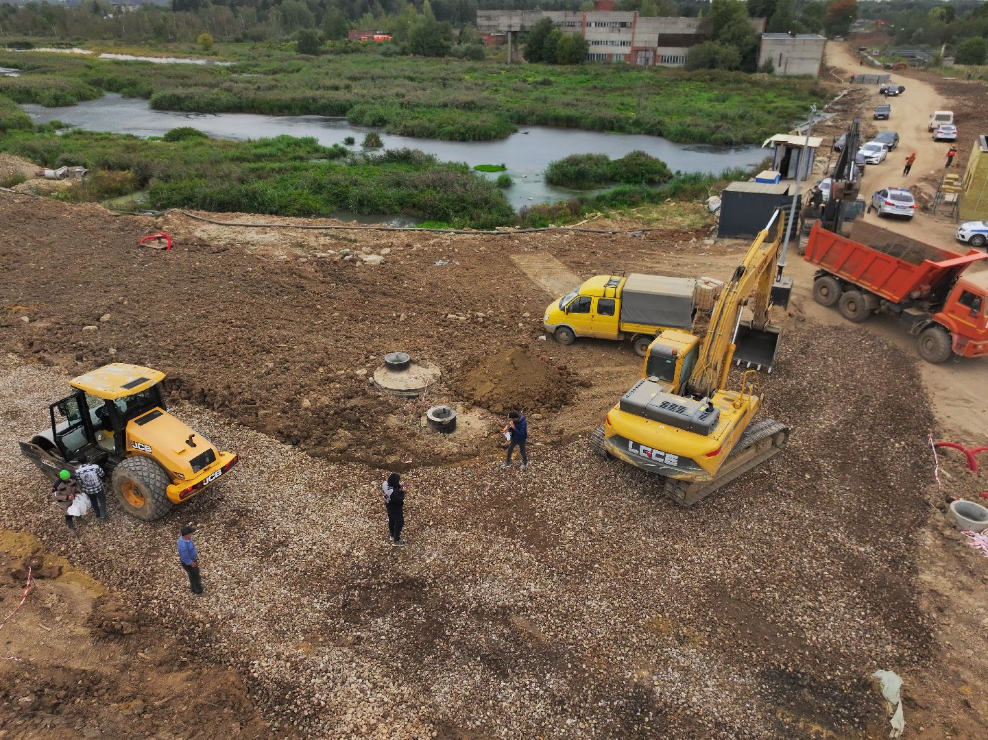 видео с коптера, очистные в солнечногорске,