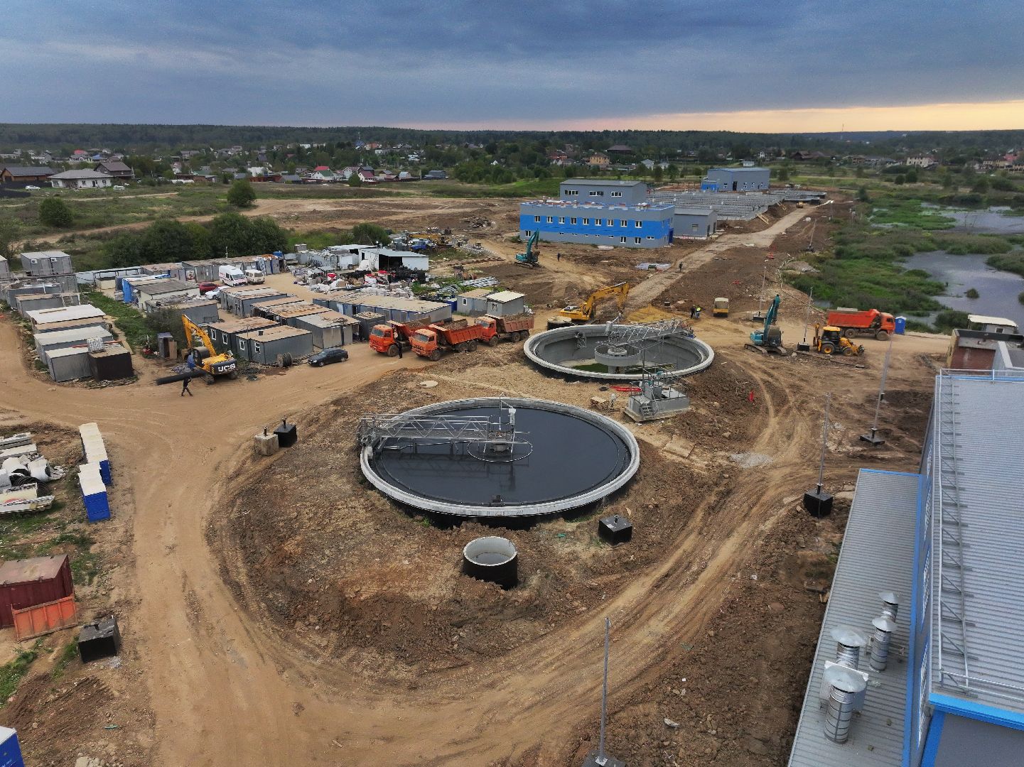 видео с коптера, очистные в солнечногорске,