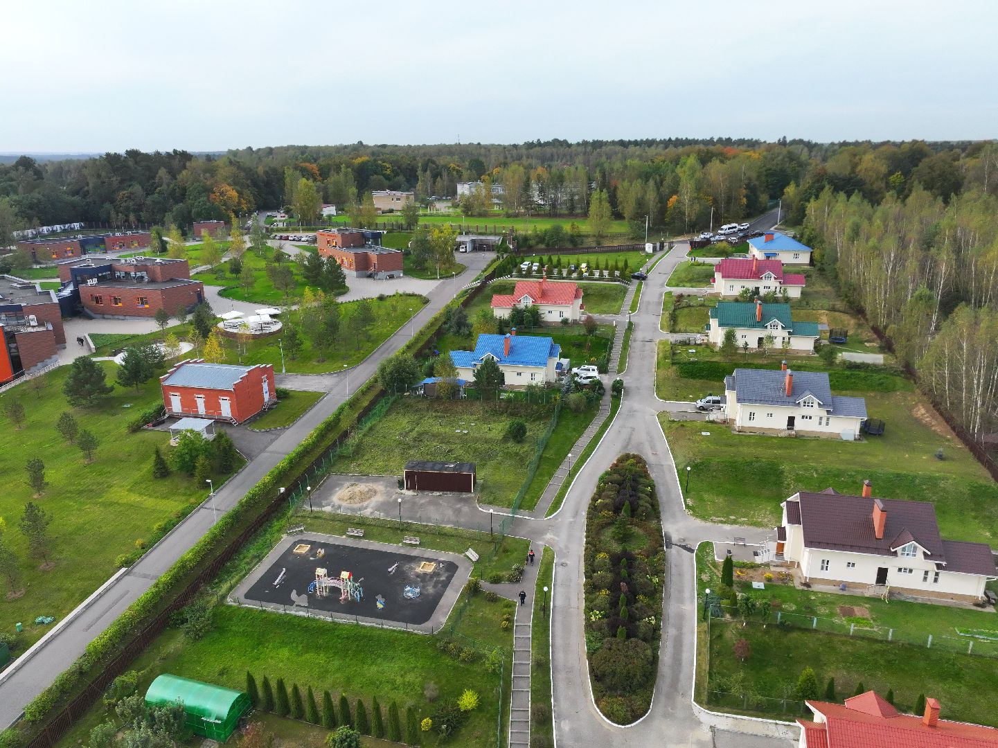 видео с коптера, семейный городок серпухов,