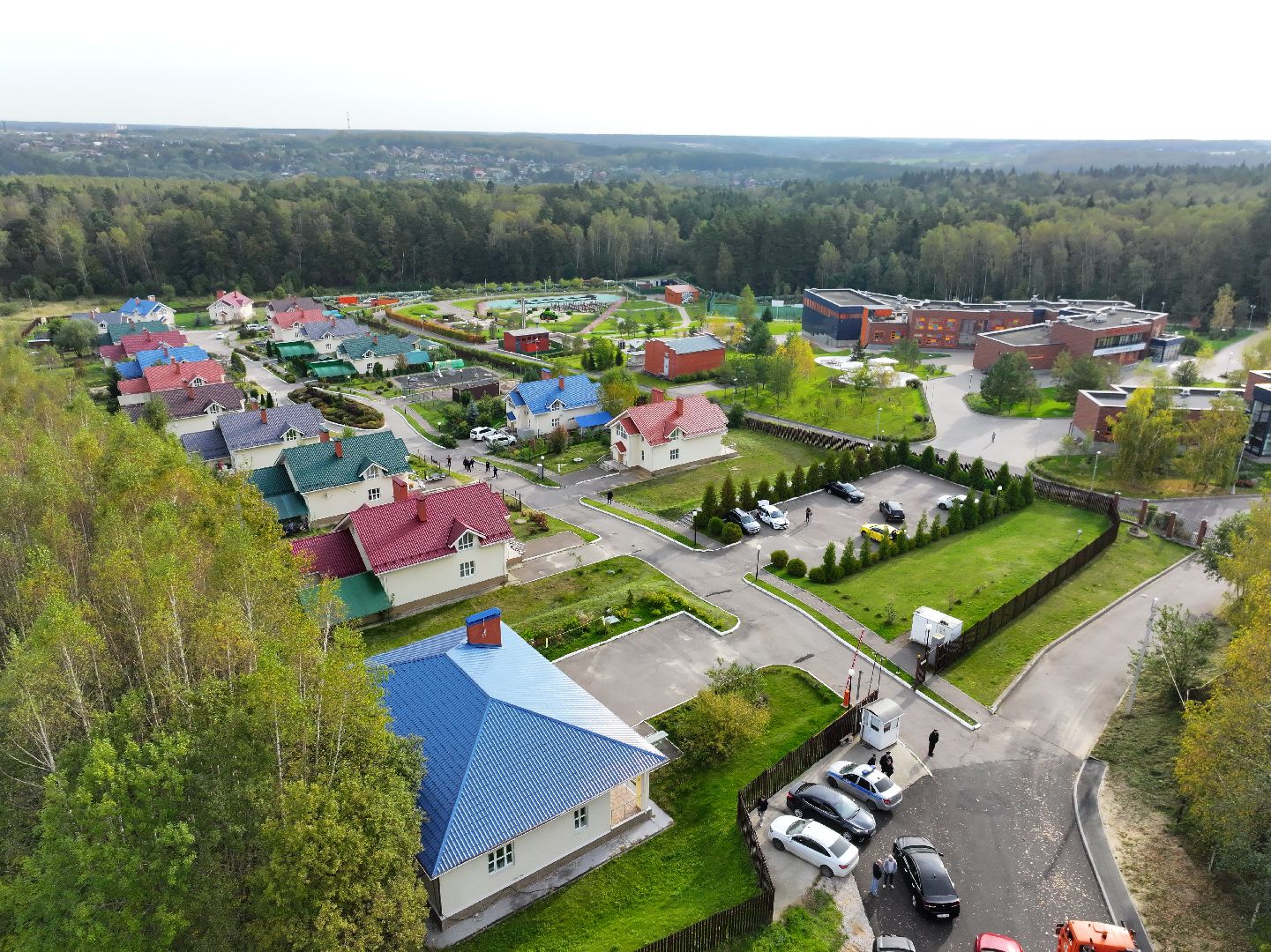 видео с коптера, семейный городок серпухов,