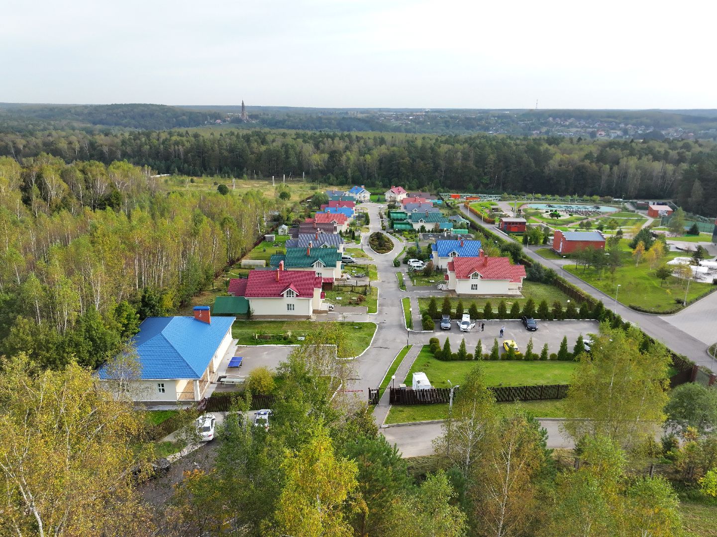 видео с коптера, семейный городок серпухов,