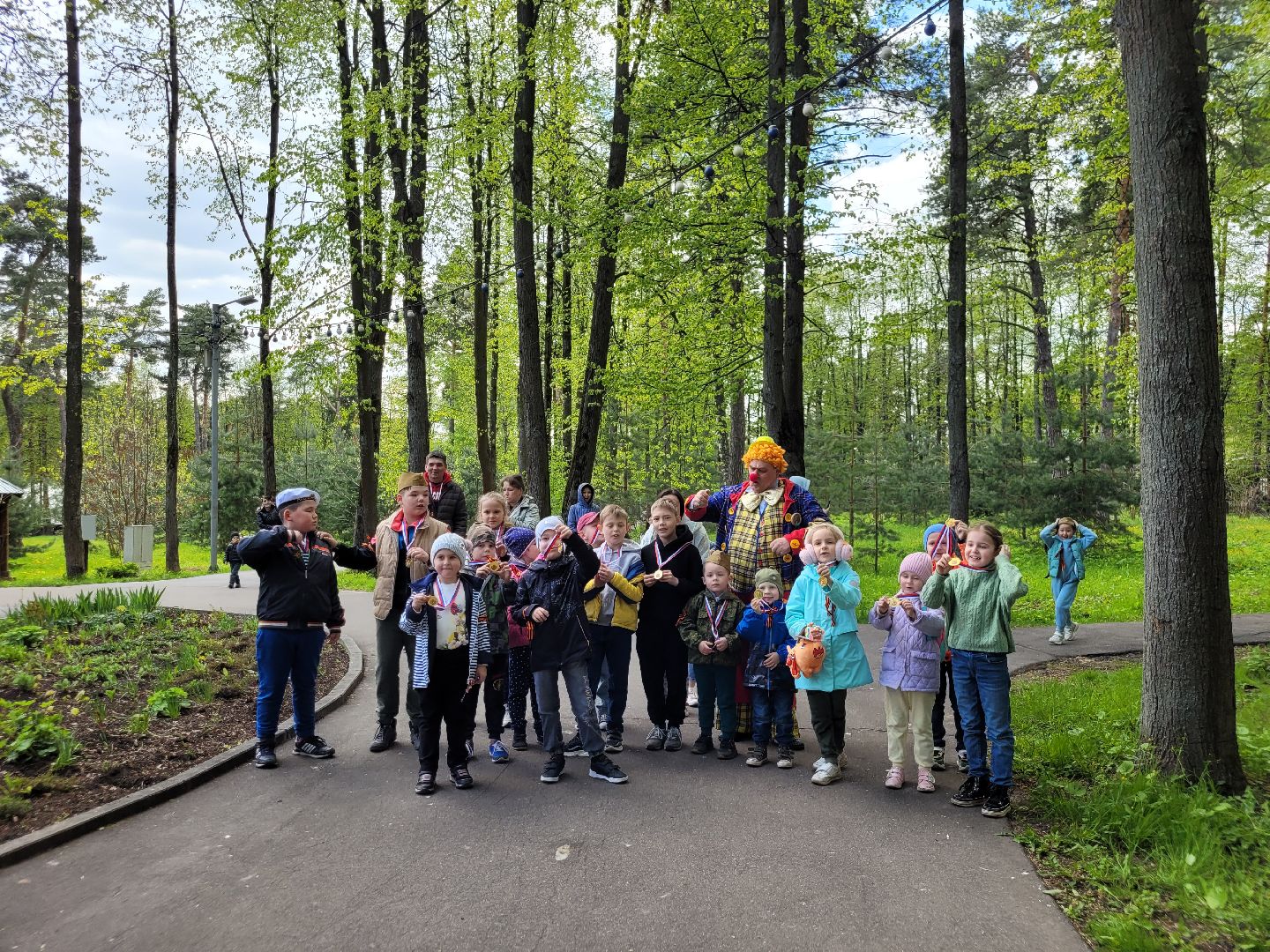 дети; день победы; эстафета; парки подмосковья; спорт