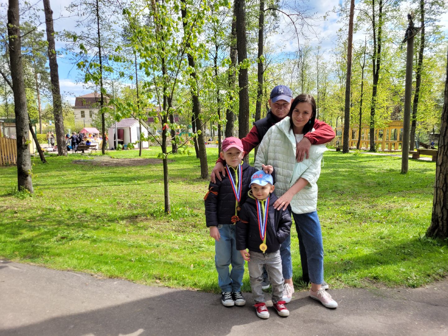 дети; день победы; эстафета; парки подмосковья; спорт