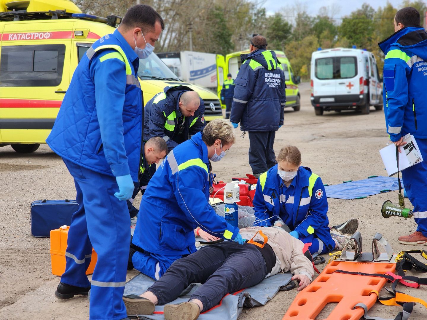 скорая помощь, учения скорой помощи,  скорая медицинская помощь, деревня клюшниково, богородский городской округ,