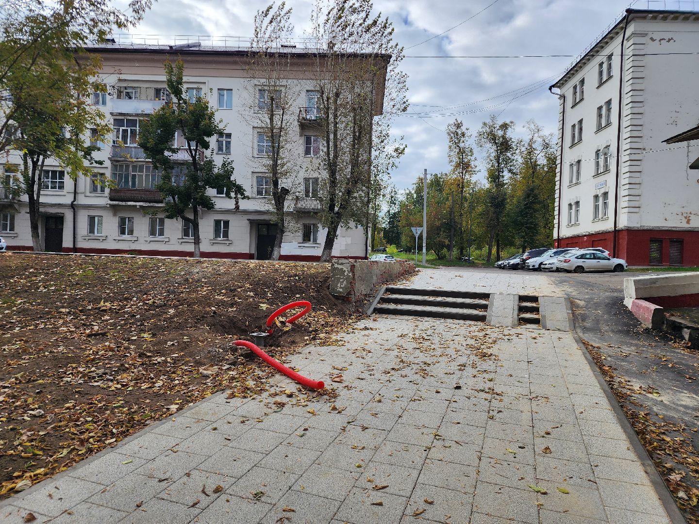 фрязино, благоустройство сквера, общественная территория, пешеходные дорожки,