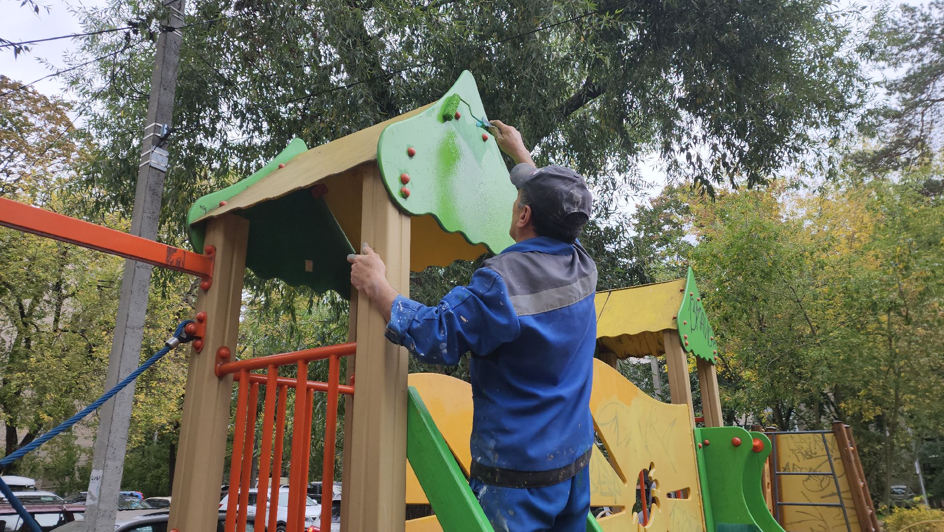 пушкино, благоустройство, детские площадки, граффити, вандализм, новая детская площадка, игровой комплекс, формирование комфортной городской среды,