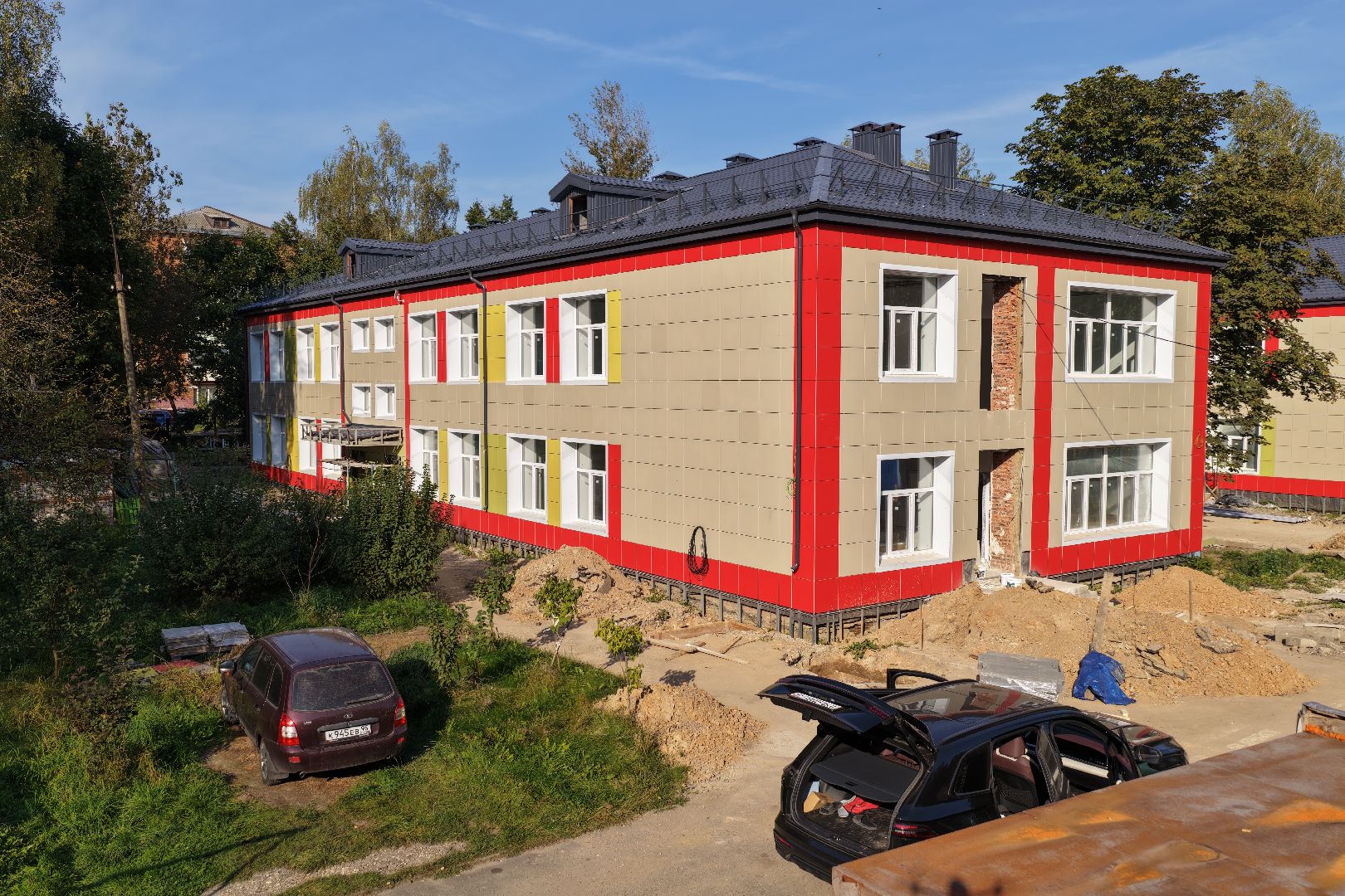 видео с коптера, детский сад малыш,