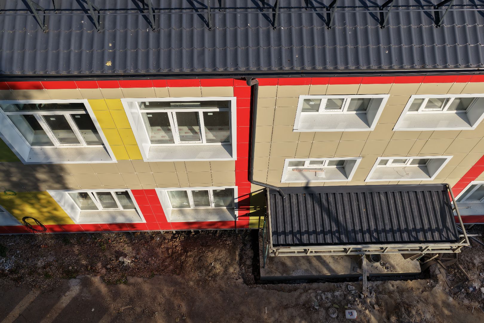 видео с коптера, детский сад малыш,