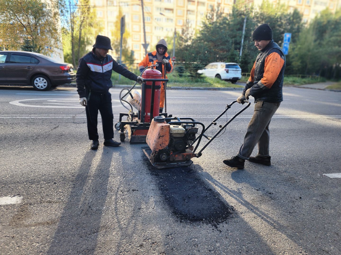фрязино, ремонт дорог, ямочный ремонт,