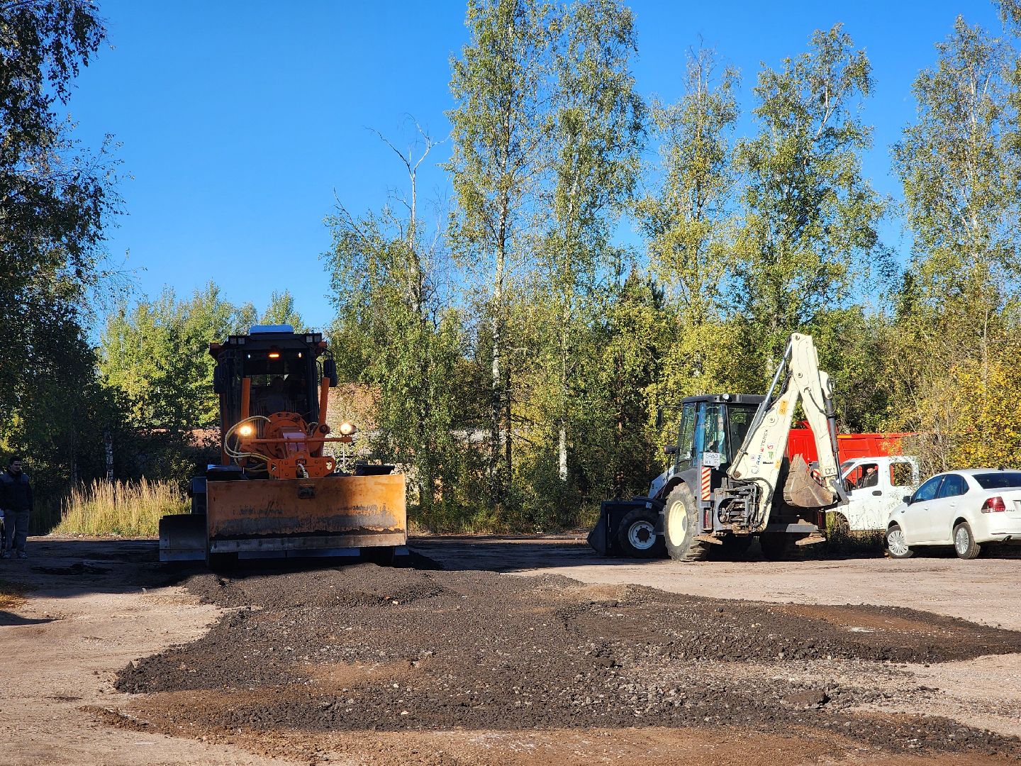 дубна, александровка, ремонт дорог,