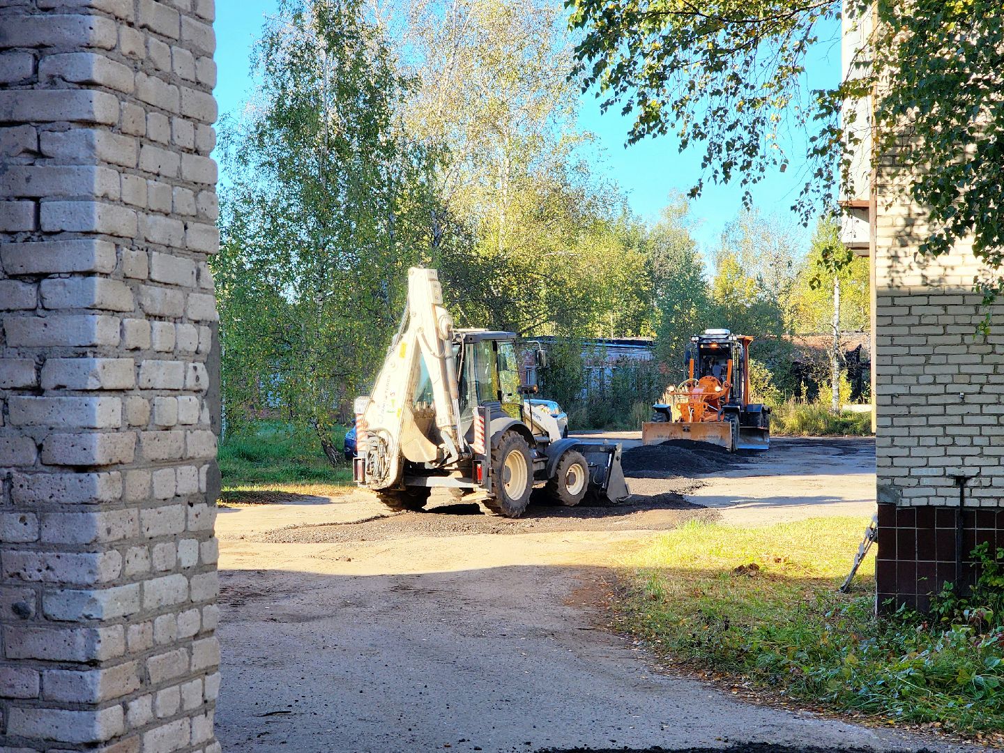 дубна, александровка, ремонт дорог,