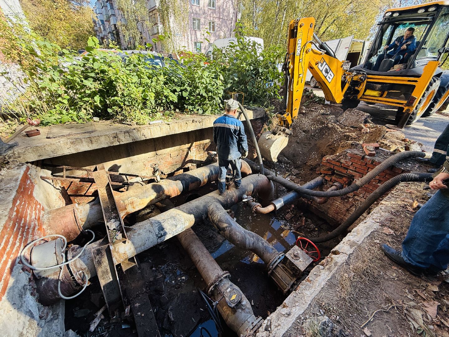 раменское, авария жкх, прорыв трубы отопления, теплосеть, раменская теплосеть, отопление, гвс, горячее водоснабжение,