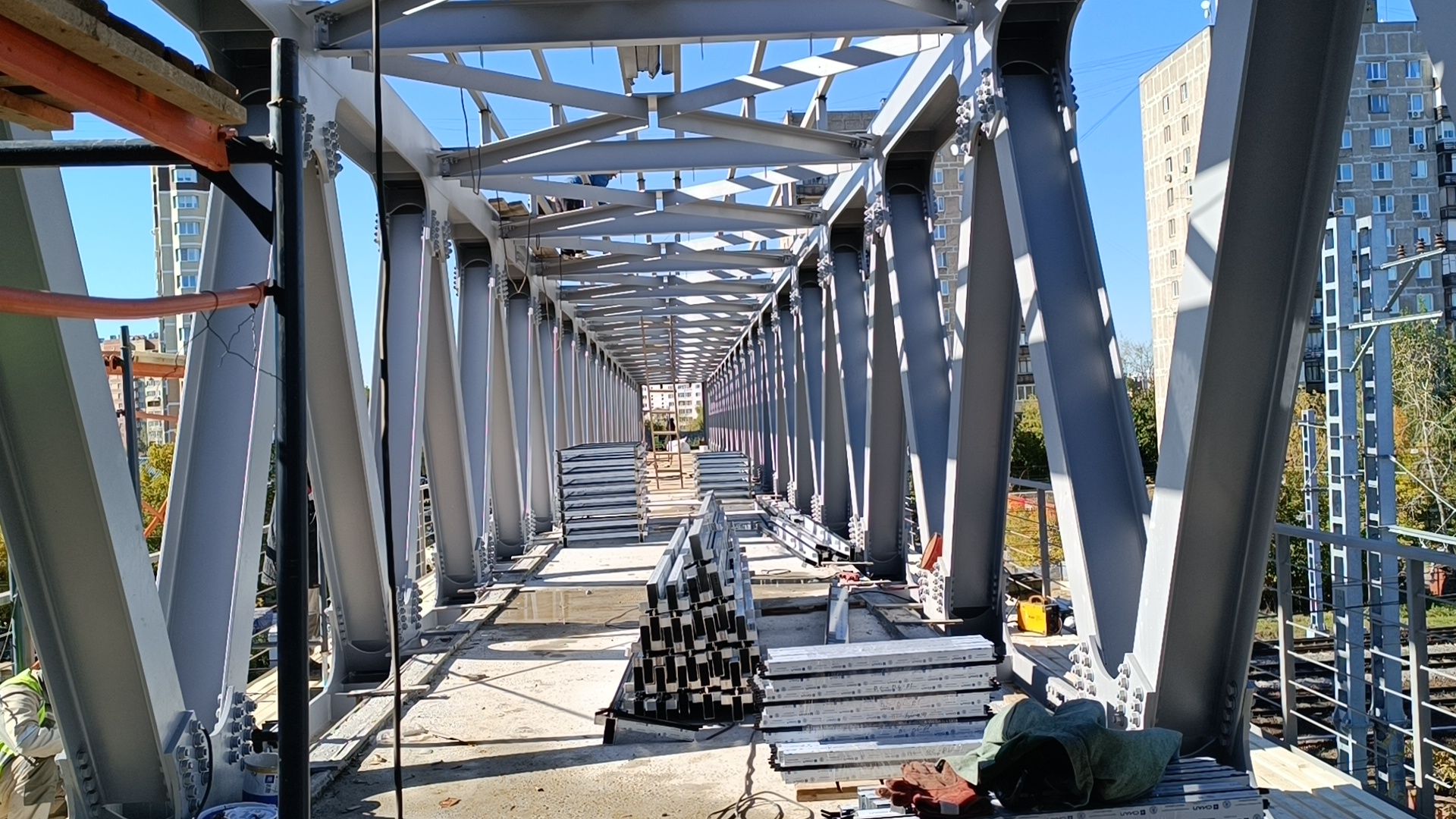 пешеходный надземный переход, лобня, мцд,