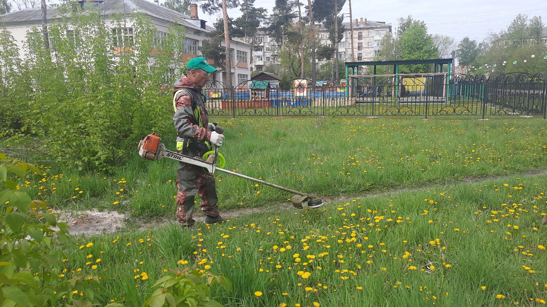 Шатура, покос травы, благоустройство,