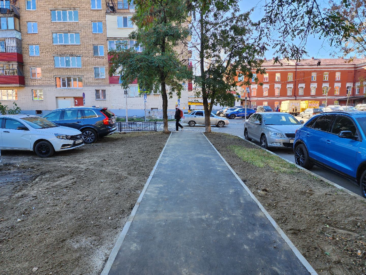 раменское, благоустройство, новый тротуар на улице воровского,