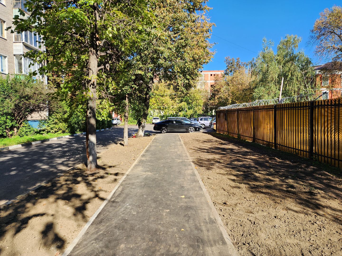 раменское, благоустройство, новый тротуар на улице воровского,