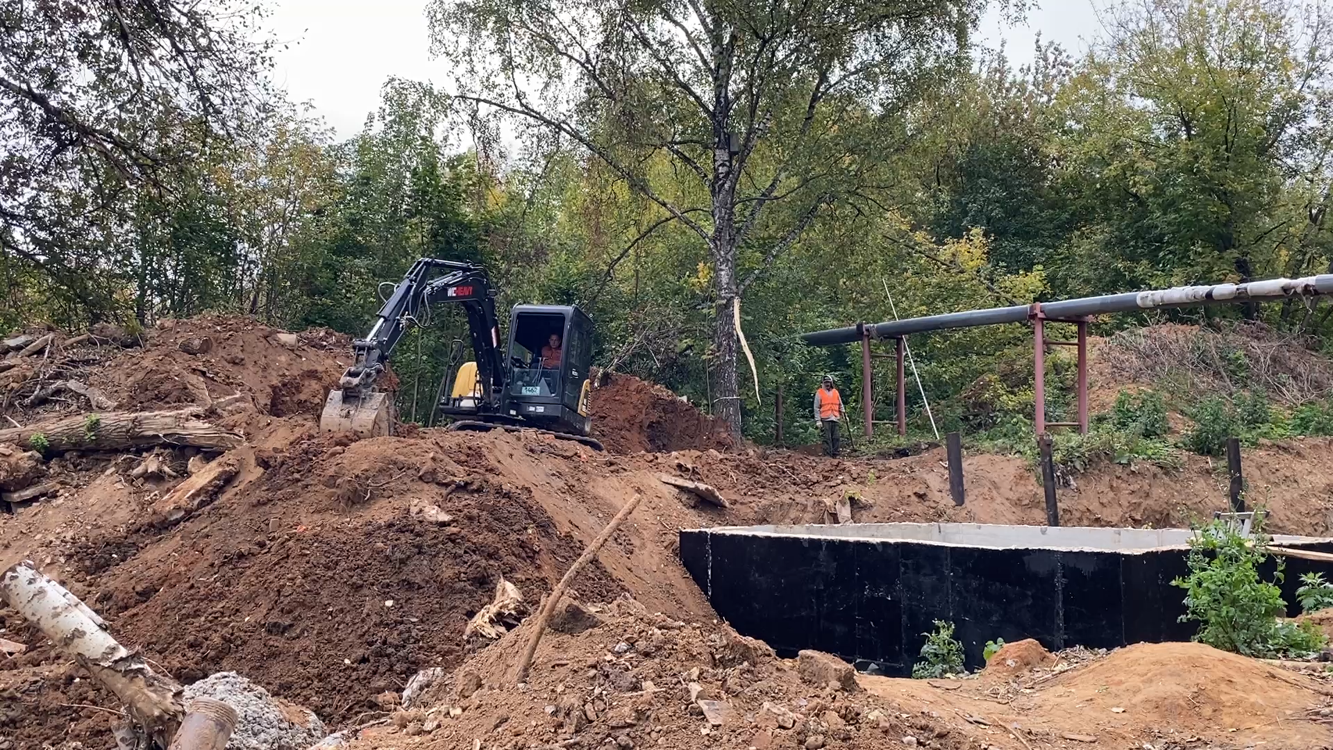 реконструкция теплотрассы, теплосети власиха, новые трубы, алтстрой, власиха теплотрасса,