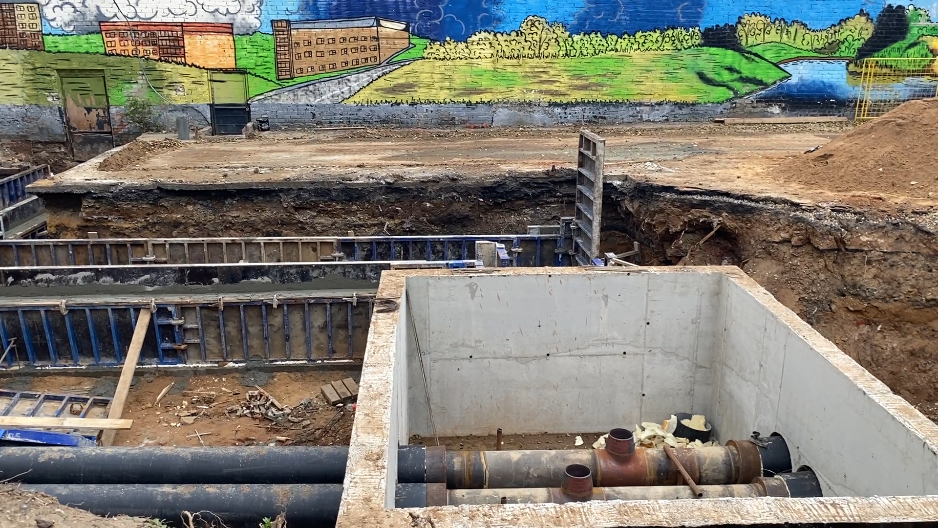 реконструкция теплотрассы, теплосети власиха, новые трубы, алтстрой, власиха теплотрасса,