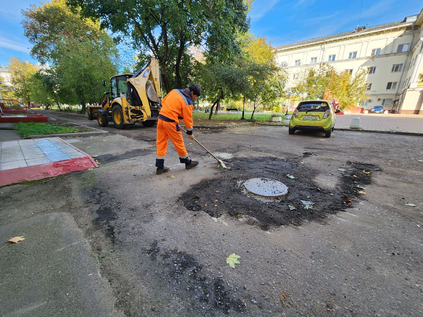 фрязино, благоустройство дворов, укладка бордюров, асфальтирование дворов,