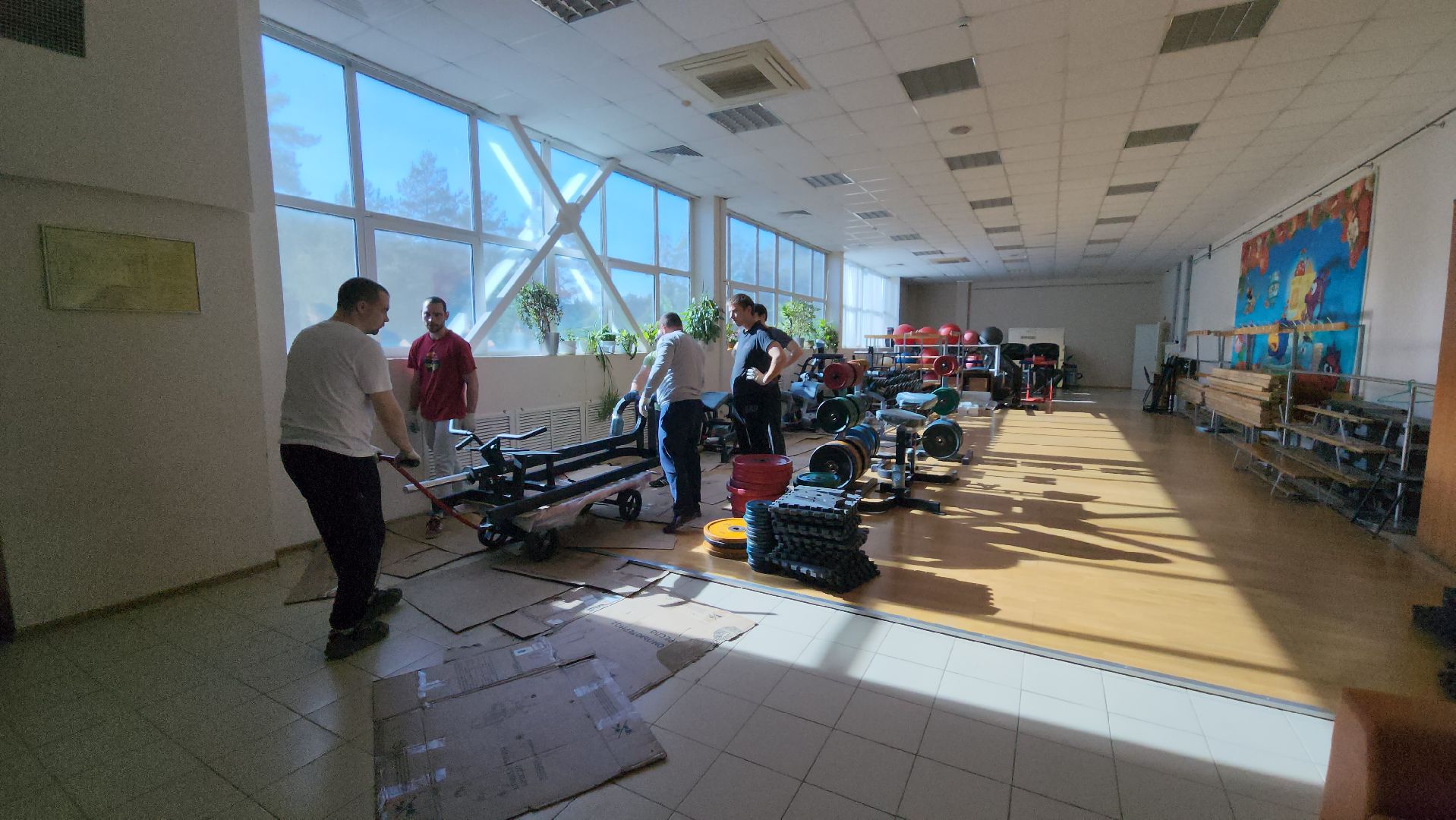 спорт, спортивная школа протвино, ремонт тренажерного зала,