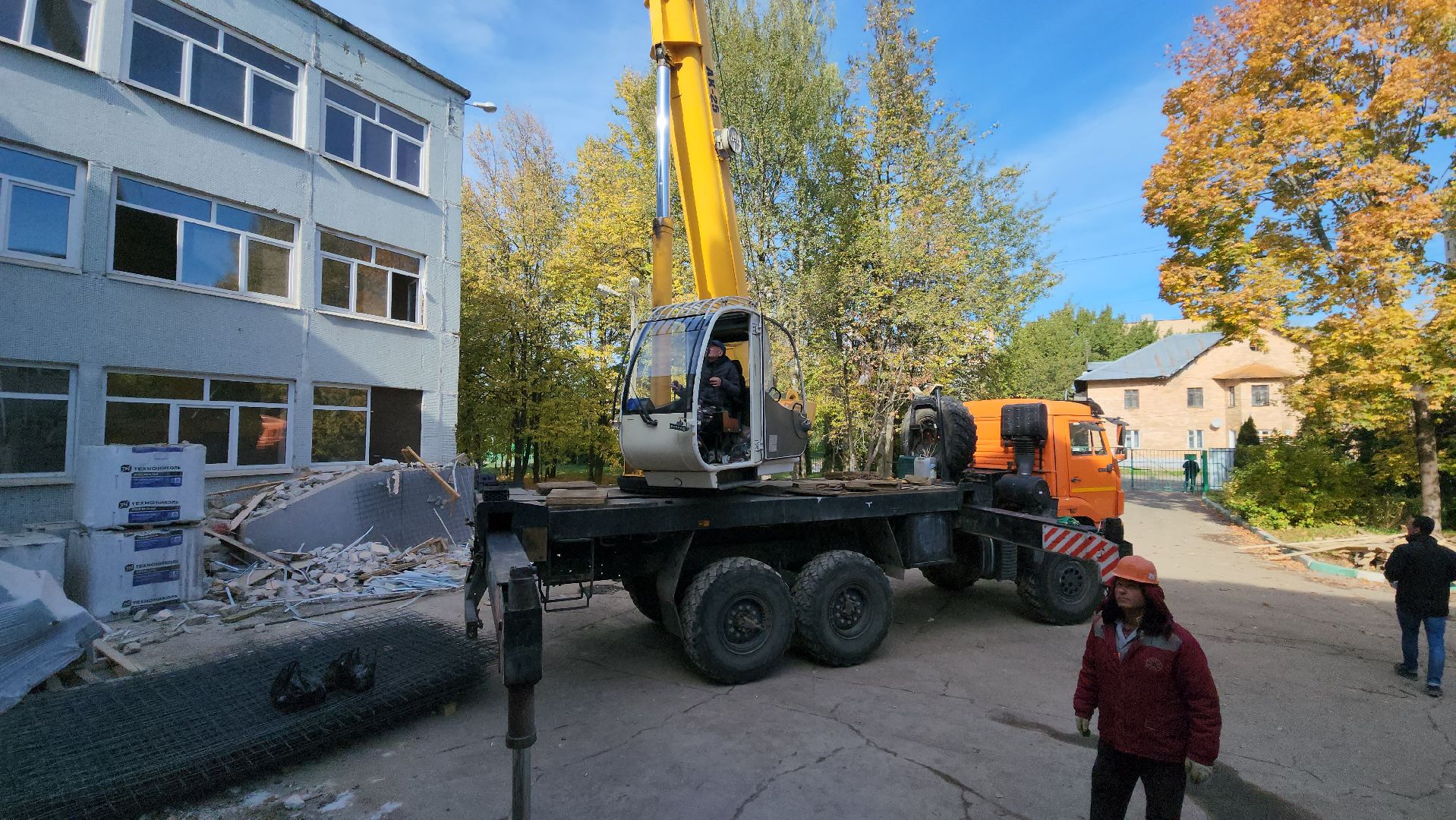 капитальный  ремонт, Капитальный ремонт школы, Лобня,