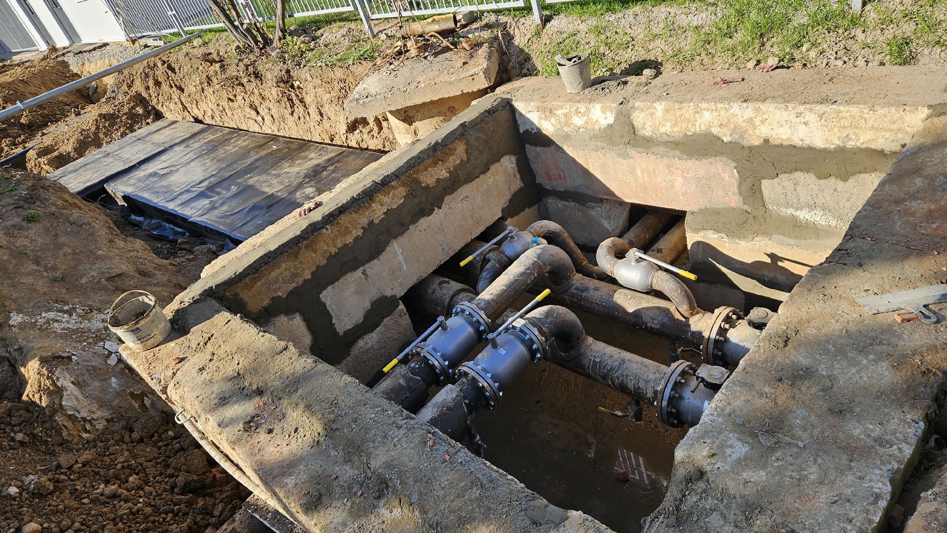 долгопрудный, благоустройство, гимназия 13 в долгопрудном, инженерные сети,