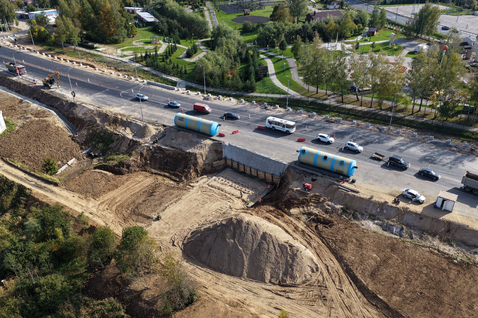 видео с коптера, трасса м-9 балтия,