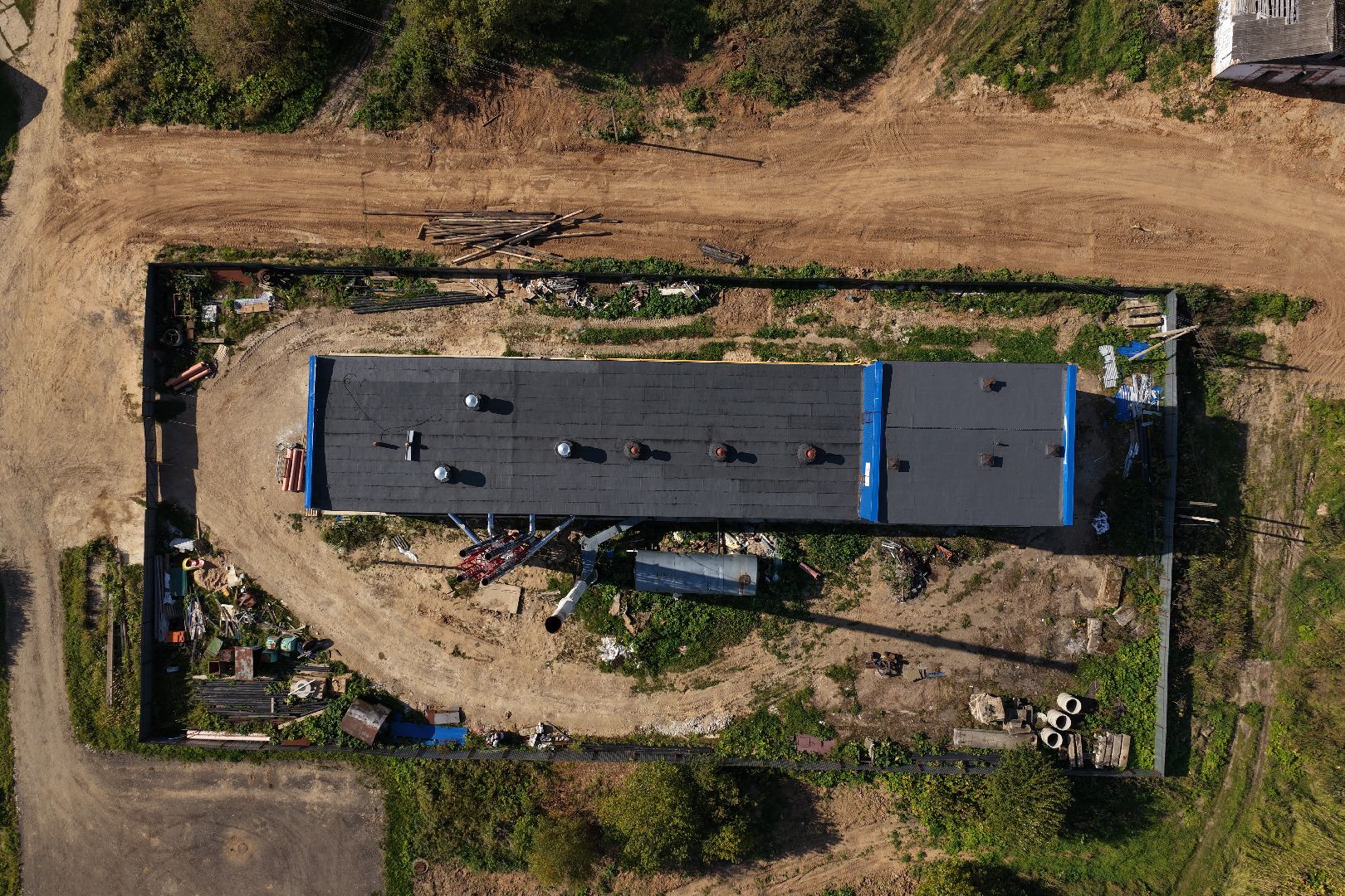 видео с коптера, котельная в шаховской,