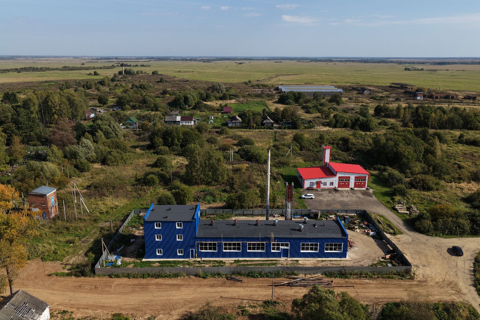 видео с коптера, котельная в шаховской,