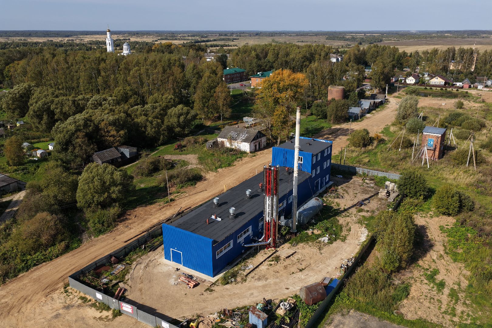 видео с коптера, котельная в шаховской,