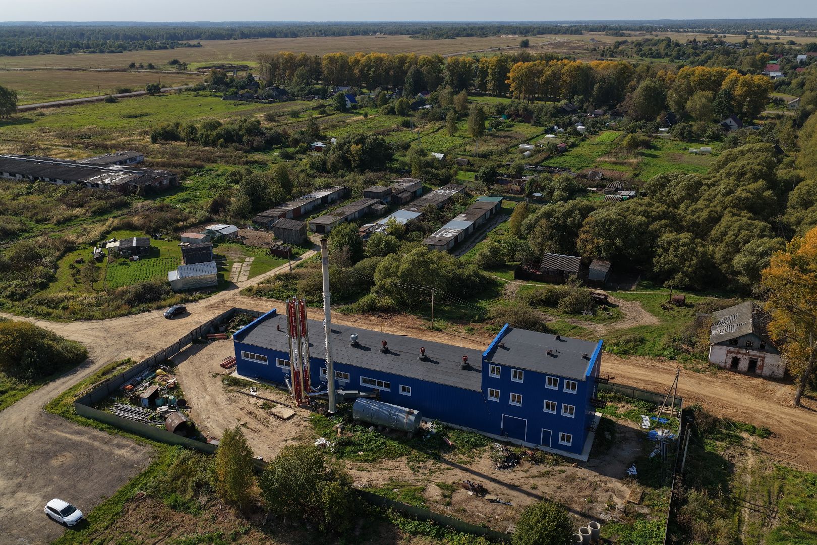 видео с коптера, котельная в шаховской,