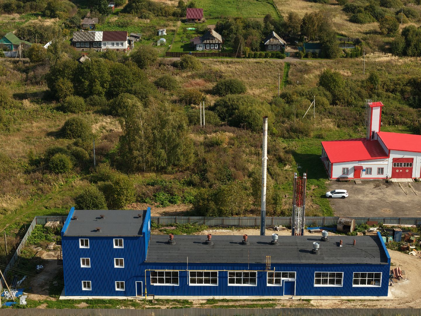 видео с коптера, котельная в шаховской,