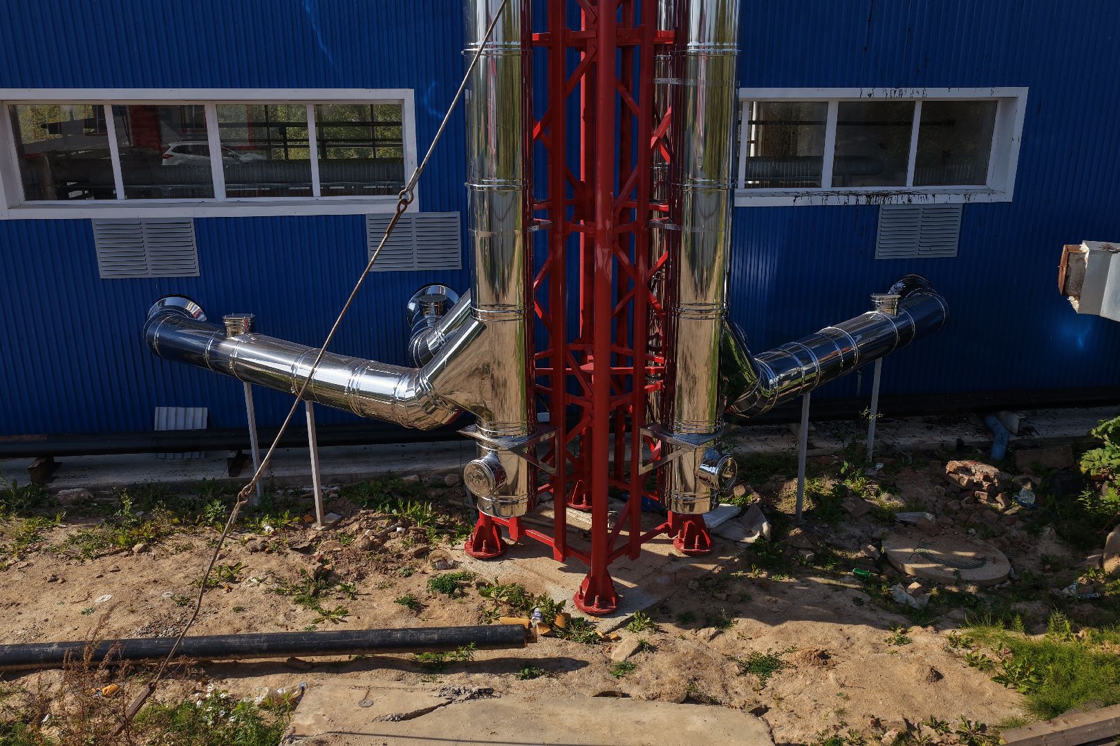 видео с коптера, котельная в шаховской,