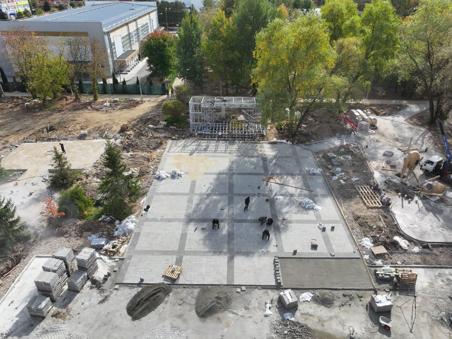 видео с коптера, парк питомник в серпухове, благоустройство в серпухове,