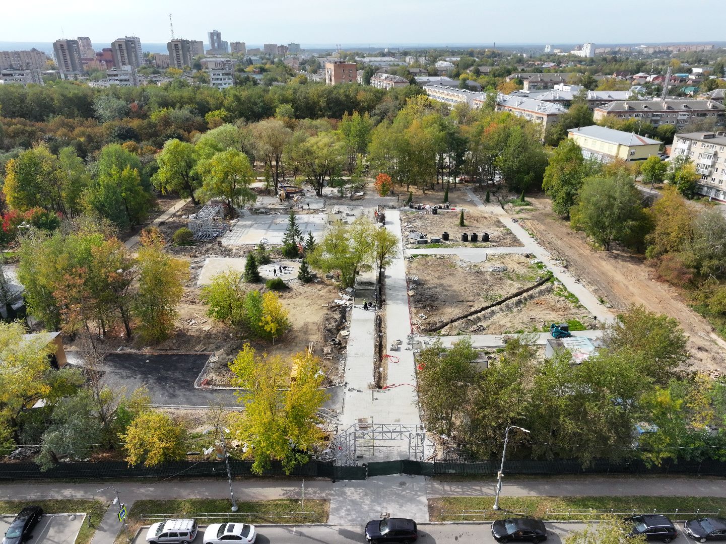 видео с коптера, парк питомник в серпухове, благоустройство в серпухове,