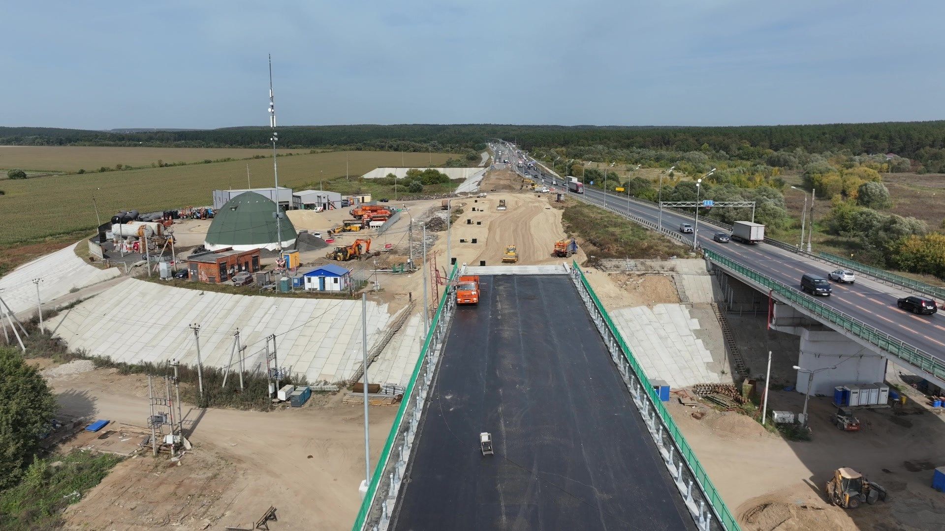 видео с коптера, мост через оку, мост в серпухове,