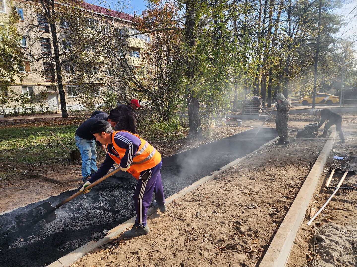 дубна, благоустройство, жкх, тротуары, новые парковочные места,