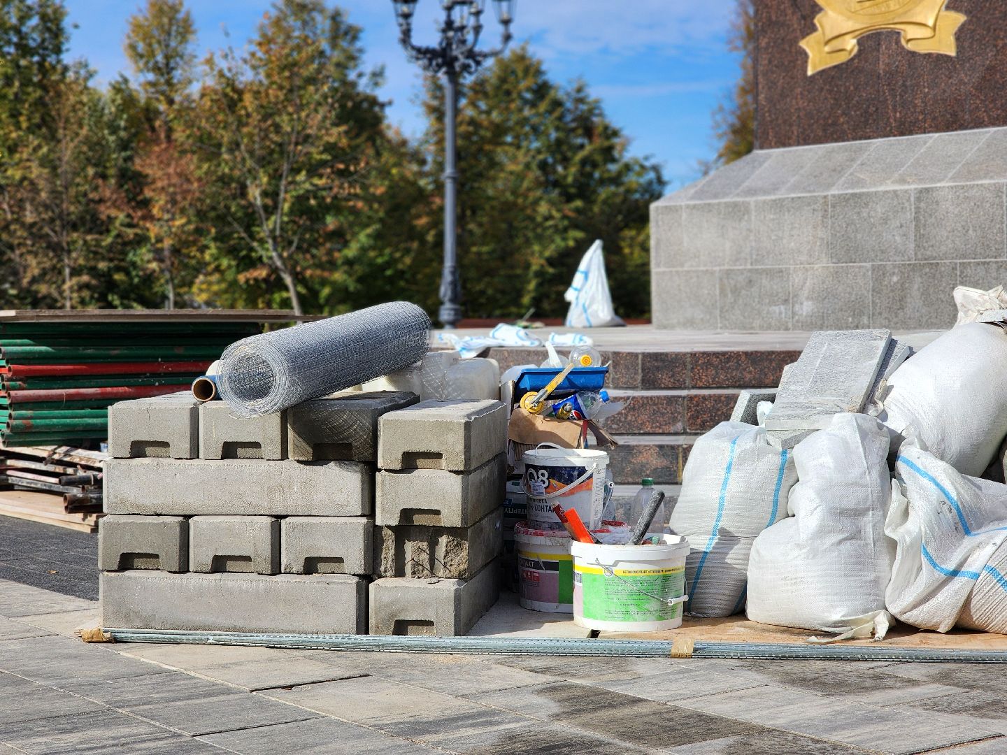 ремонт памятника, благоустройство, сквер бугрова, ногинск, богородский городский округ,