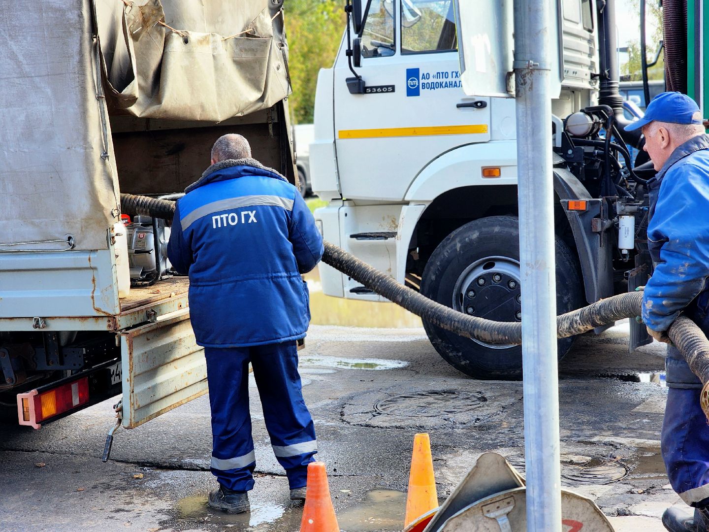 дубна, авария,  устранение аварии, трубопровод,