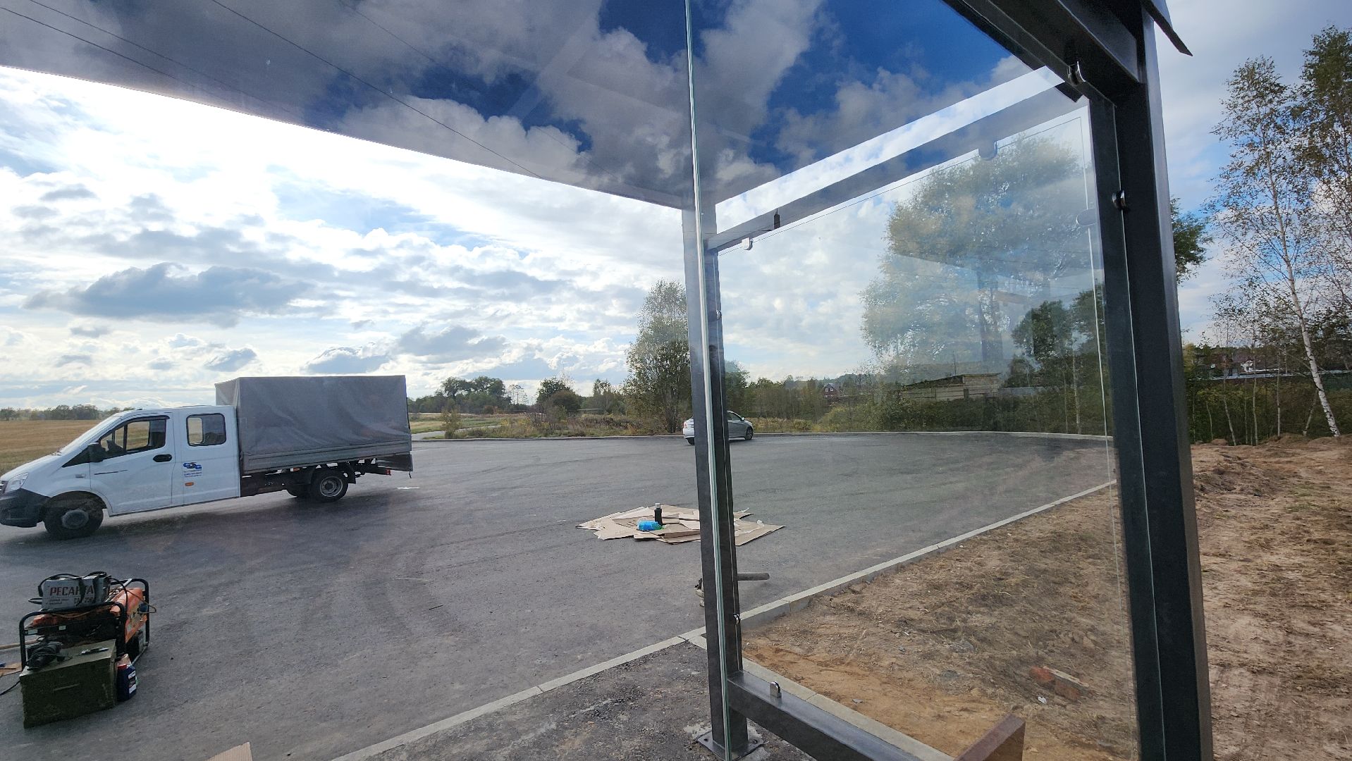 чехов, остановочный павильон, благоустройство,