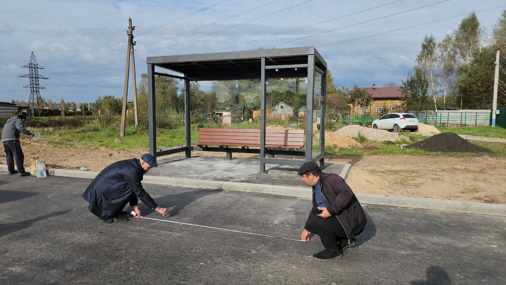 чехов, остановочный павильон, благоустройство,