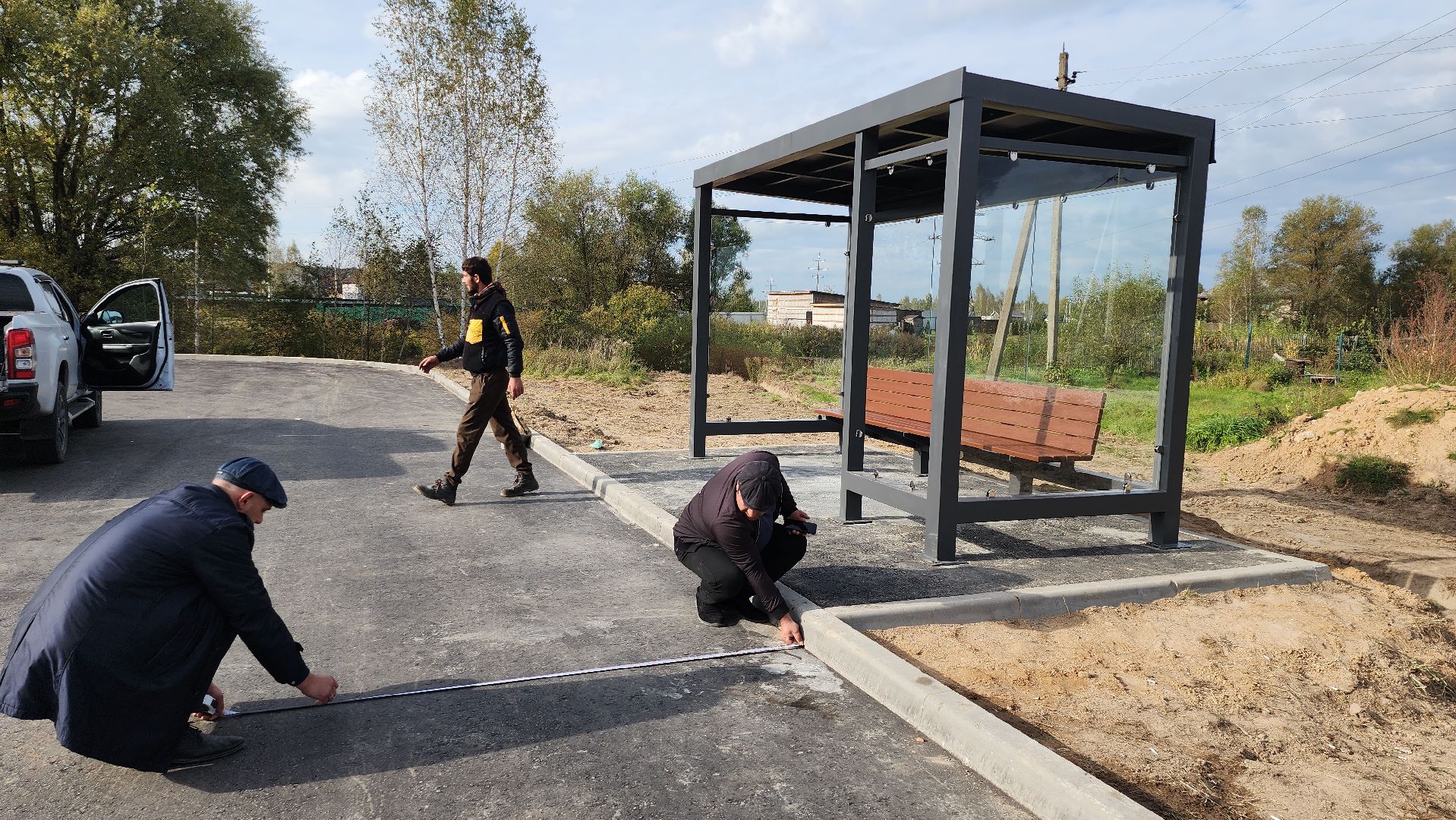 чехов, остановочный павильон, благоустройство,