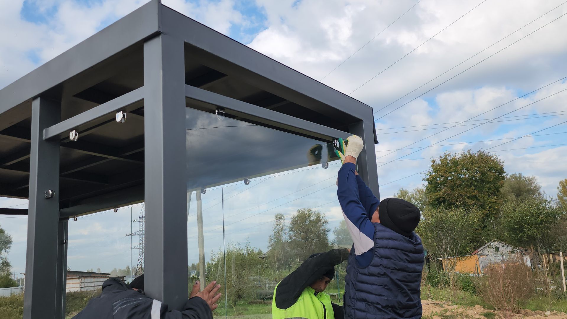 чехов, остановочный павильон, благоустройство,