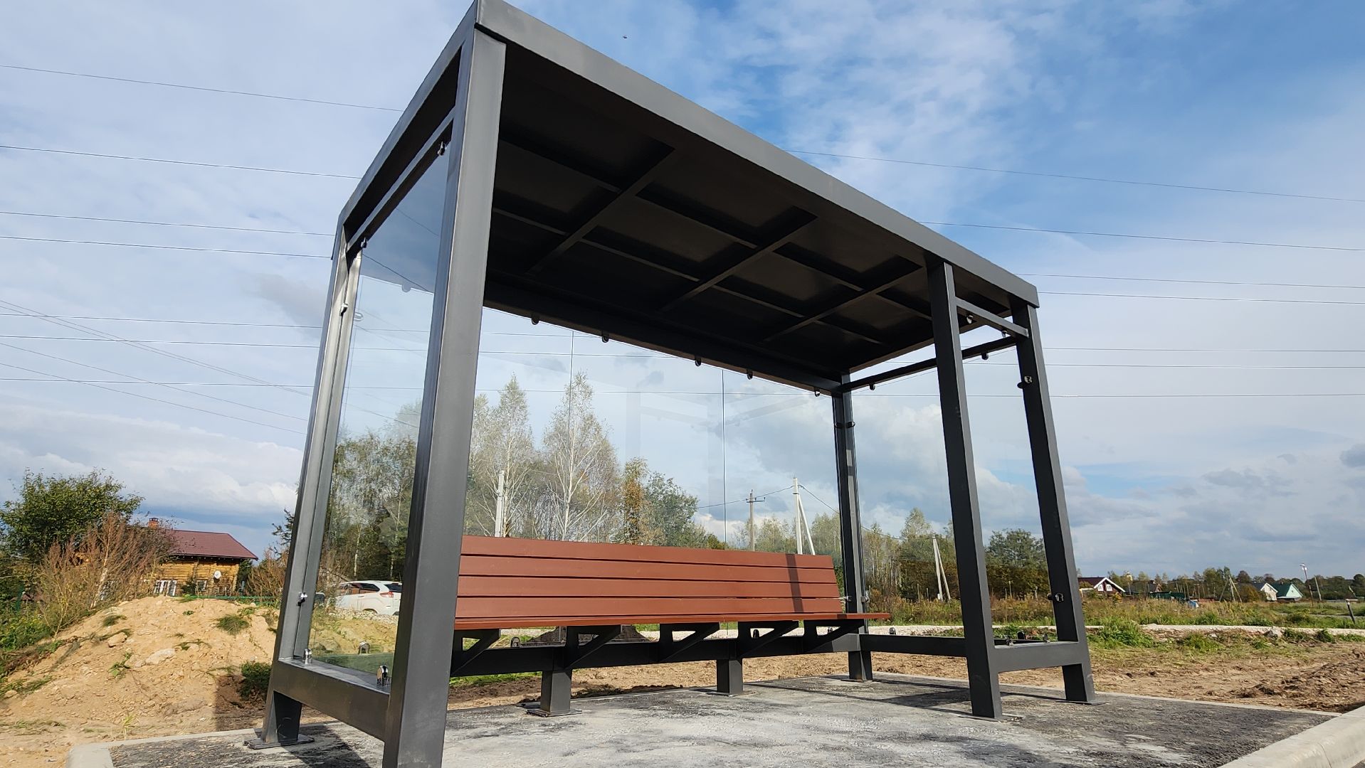 чехов, остановочный павильон, благоустройство,