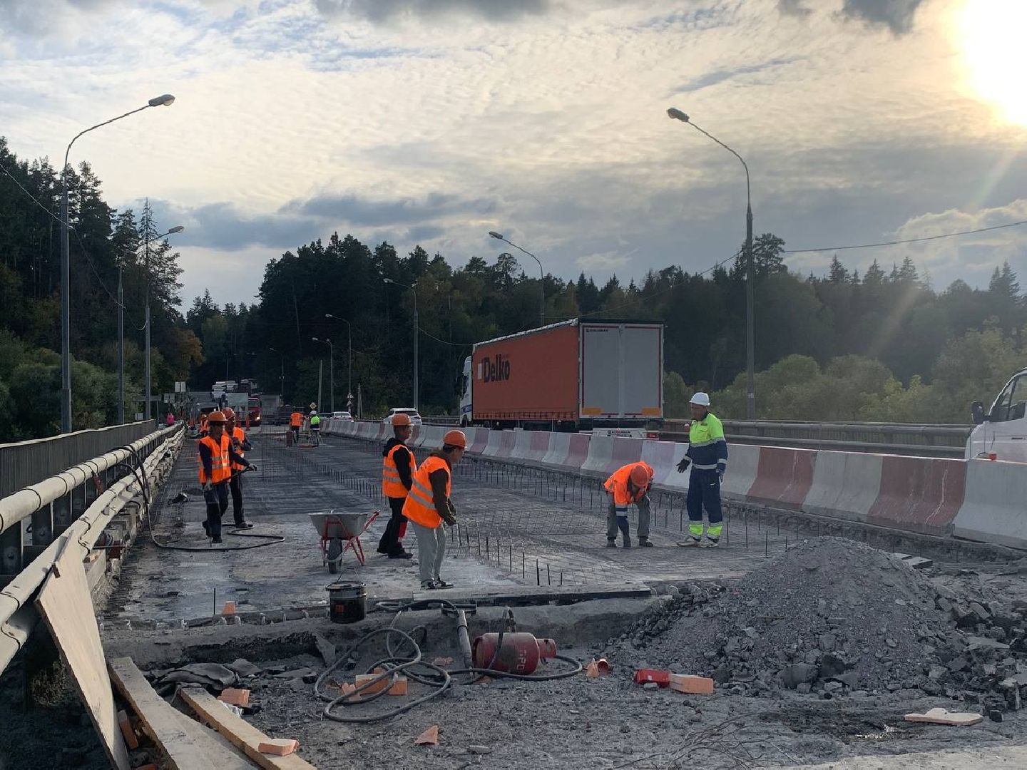 трасса а-108, Лопасня, семеновское, дорога, мост, ремонт,