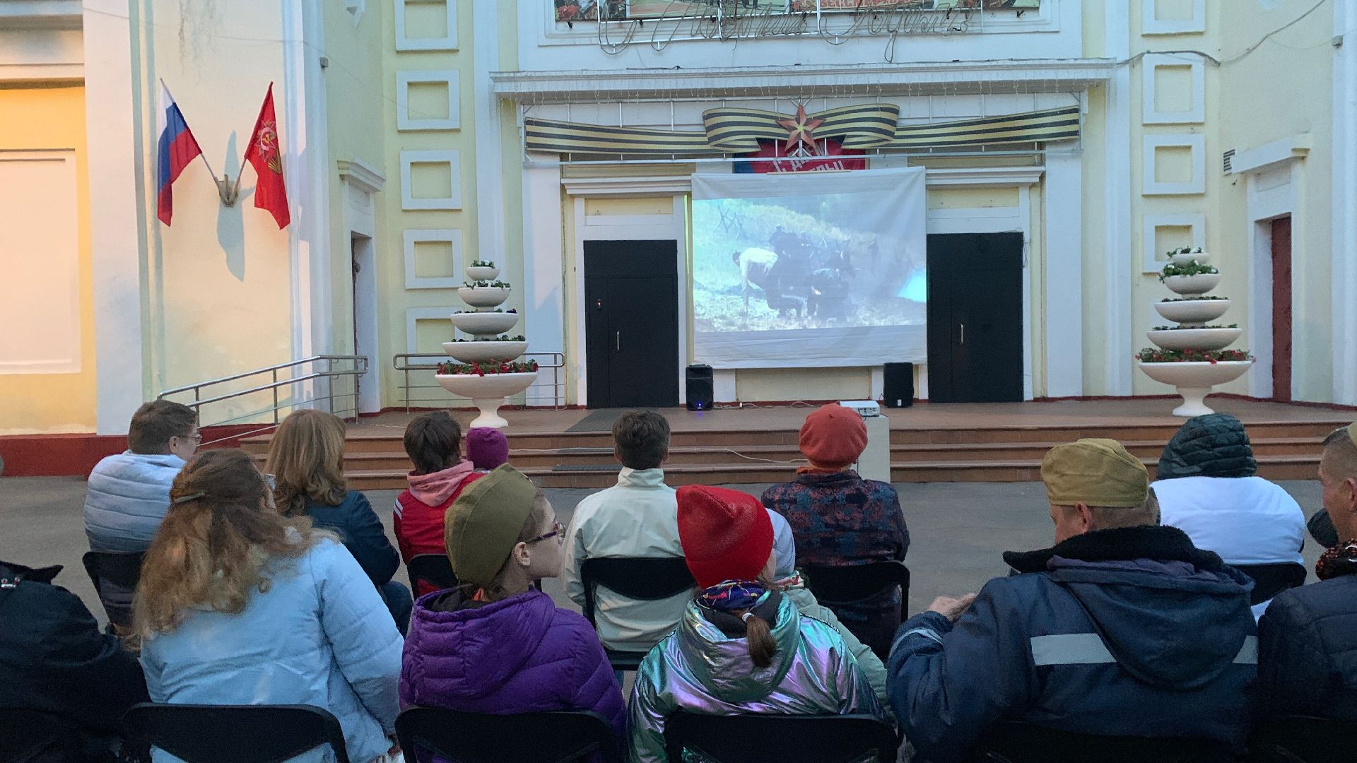 Ступино, День Победы, открытый кинопоказ